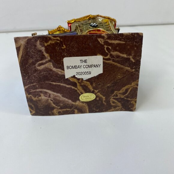 The Bombay Company 3 Colorful Sequin House Ornaments Festive Decor Display - Picture 4 of 11